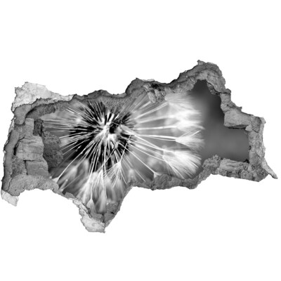 Autocolant autoadeziv gaură Păpădii în alb și negru