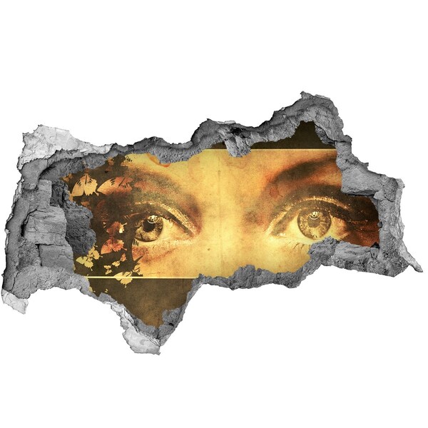 Autocolant autoadeziv gaură Ochii de după perete