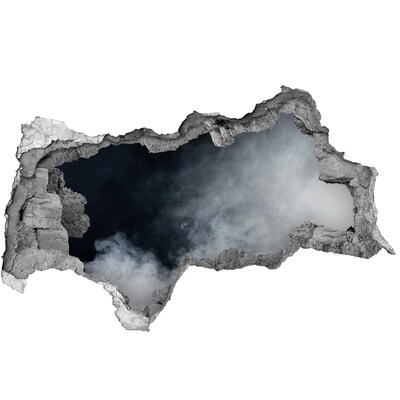 Fototapet un zid spart cu priveliște Un zid rupt cu vedere spre nor