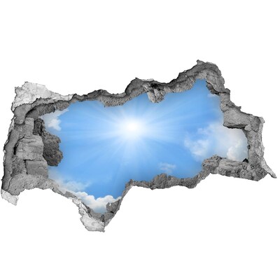 Fototapet 3D gaură în perete Cer cu raze de soare