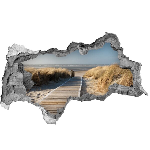 Autocolant gaură 3D Indicator către plajă