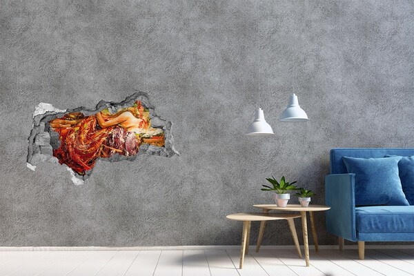 Fototapet un zid spart cu priveliște Lumea scufundată a culorilor