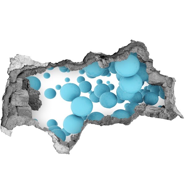Autocolant gaură 3D Bule în spațiul albastru