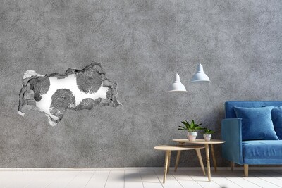 Autocolant un zid spart cu priveliște Amprentă pe perete