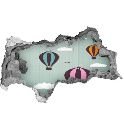 Autocolant gaură 3D Baloane pe cer