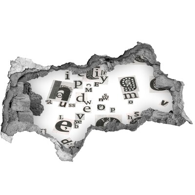 Fototapet 3D gaură în perete Gaură literară în perete