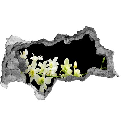 Autocolant 3D gaura cu priveliște Un vis floral în spatele peretelui