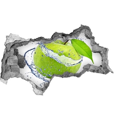 Autocolant autoadeziv gaură Măr verde în apă