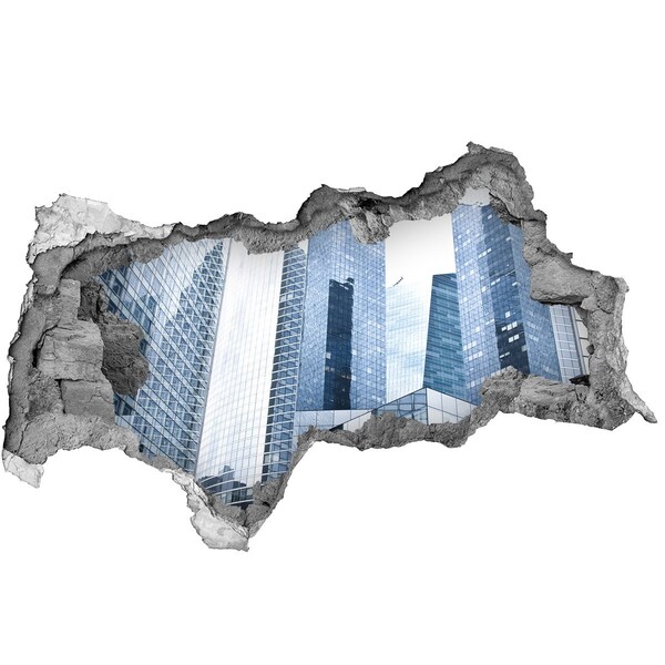 Autocolant 3D gaura cu priveliște Arhitectura modernă în peisajul urban