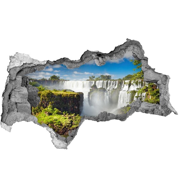 Autocolant 3D gaura cu priveliște Cascadele Iguazu