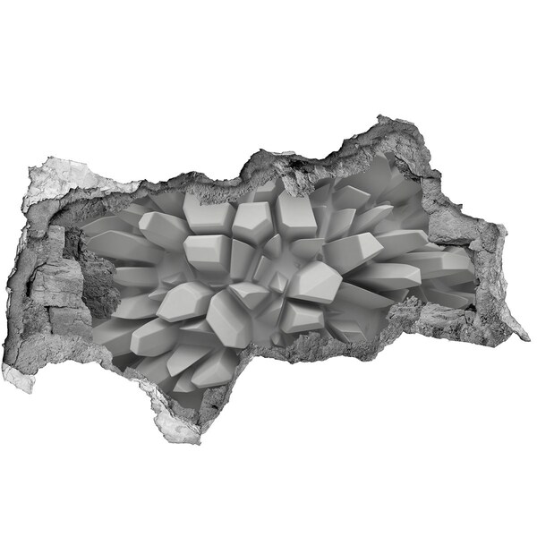 Autocolant de perete gaură 3D Zid de cristal spart