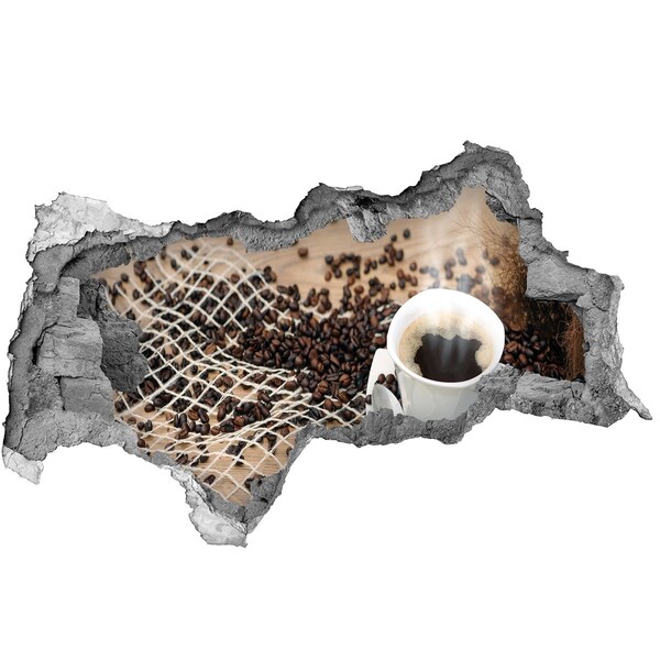 Autocolant gaură 3D Cafea într-o cafenea de acasă