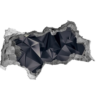 Fototapet un zid spart cu priveliște Negru, adâncime geometrică