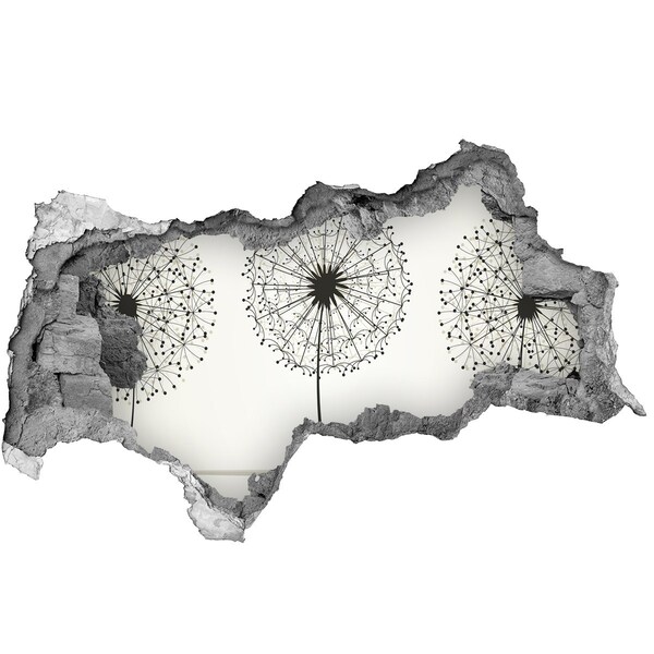 Autocolant 3D gaura cu priveliște păpădia