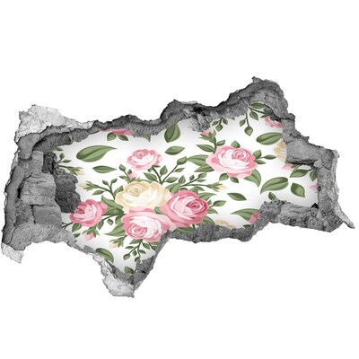 Fototapet un zid spart cu priveliște Grădina de flori „Gaură în perete”