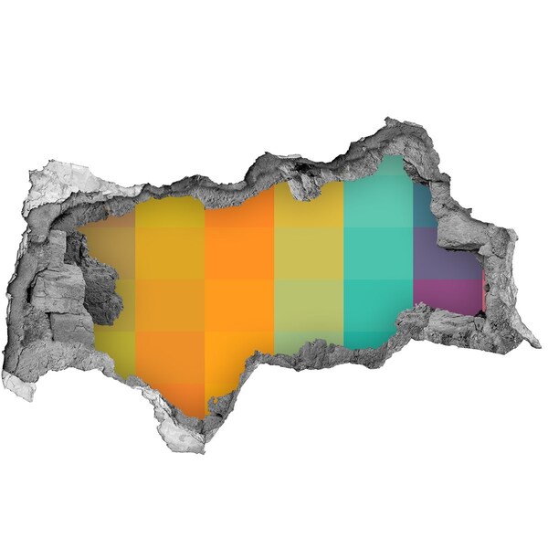 Autocolant gaură 3D Gaură colorată în perete