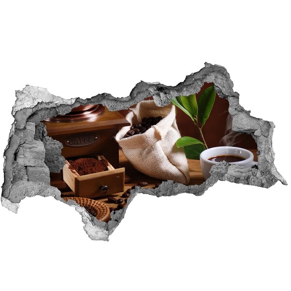 Autocolant 3D gaura cu priveliște Cafea în confortul casei tale