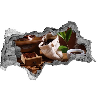 Autocolant 3D gaura cu priveliște Cafea în confortul casei tale