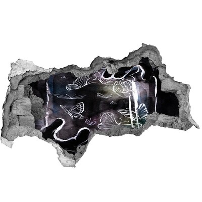 Fototapet 3D gaură în perete Fluturi într-un spațiu magic