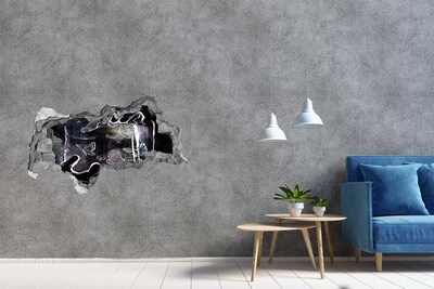 Fototapet 3D gaură în perete Fluturi într-un spațiu magic