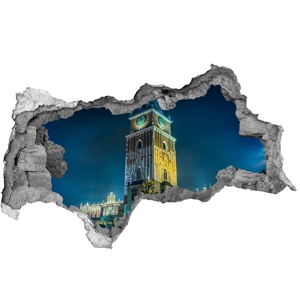 Autocolant autoadeziv gaură Turnul cu Ceas din Cracovia