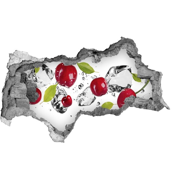 Autocolant gaură 3D Fructe în gheață