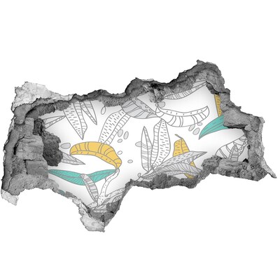 Autocolant gaură 3D O oază tropicală în mijlocul betonului