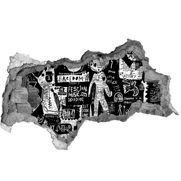 Autocolant 3D gaura cu priveliște O expresie artistică a libertății