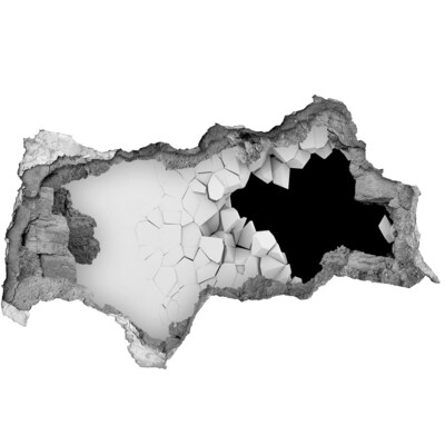 Autocolant un zid spart cu priveliște Un zid spart cu vedere spre gol