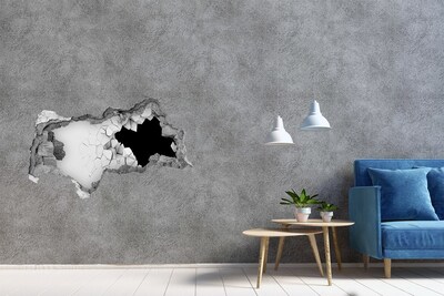 Autocolant un zid spart cu priveliște Un zid spart cu vedere spre gol