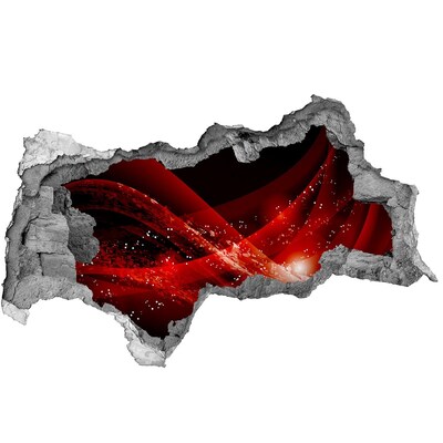 Fototapet 3D gaură în perete Vârtej roșu în beton