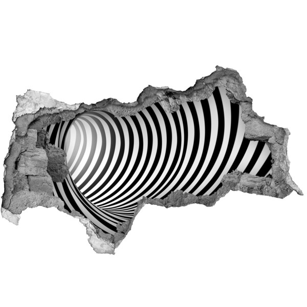 Fototapet 3D gaură în perete Iluzia unui tunel care se învârte