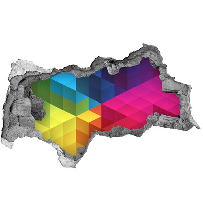 Autocolant gaură 3D Iluzie colorată a spațiului