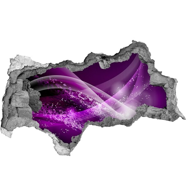 Autocolant un zid spart cu priveliște Spațiu violet în perete