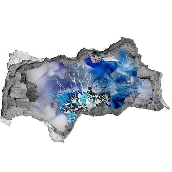 Fototapet 3D gaură în perete Lumea subacvatică din gaură