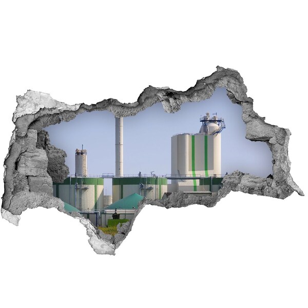 Autocolant autoadeziv gaură Fabrica în fundal