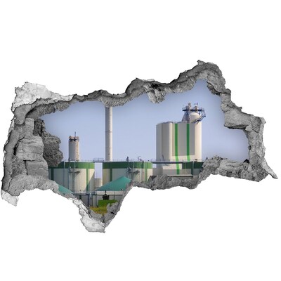 Autocolant autoadeziv gaură Fabrica în fundal