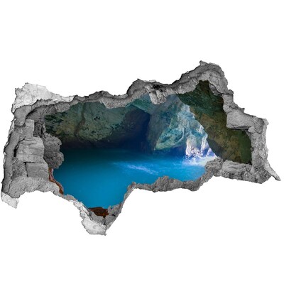 Fototapet un zid spart cu priveliște Golful din peșteră