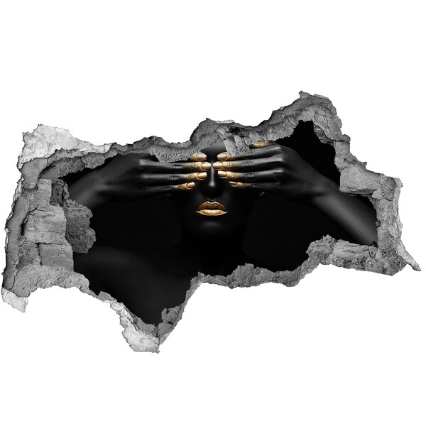 Autocolant un zid spart cu priveliște Ochi acoperiți