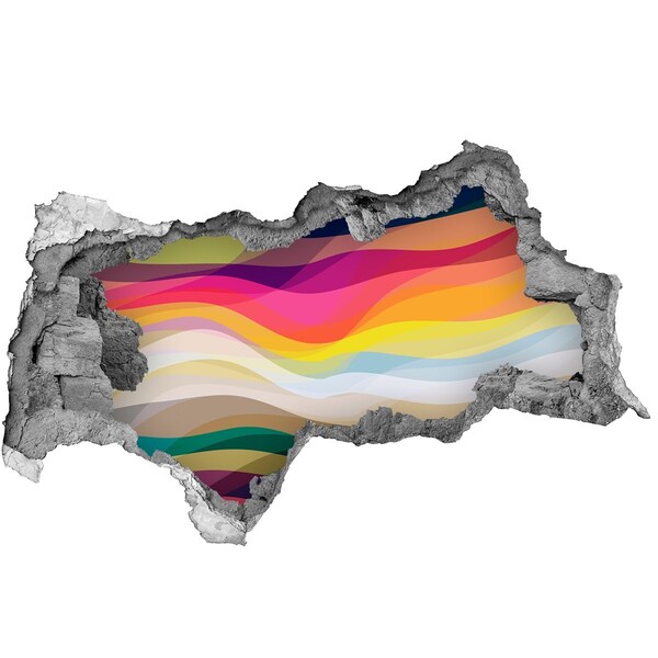 Autocolant autoadeziv gaură Valuri colorate pe un fundal de beton
