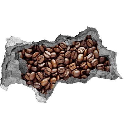 Fototapet un zid spart cu priveliște Boabe de cafea