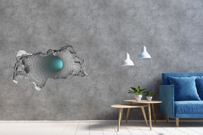 Autocolant un zid spart cu priveliște Tunel misterios în perete