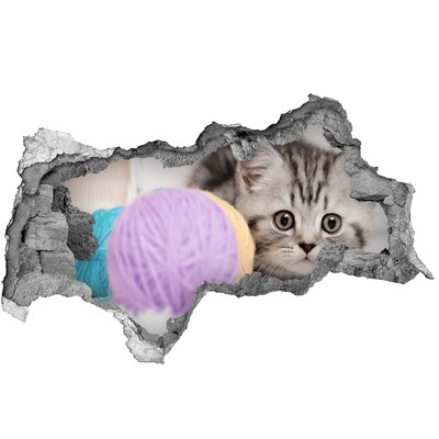 Autocolant autoadeziv gaură Cat cu motkami