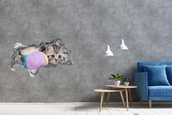 Autocolant autoadeziv gaură Cat cu motkami