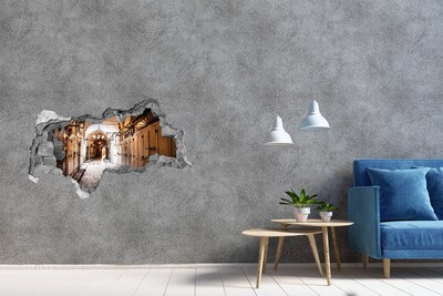Fototapet 3D gaură în perete Farmecul vechiului bazar