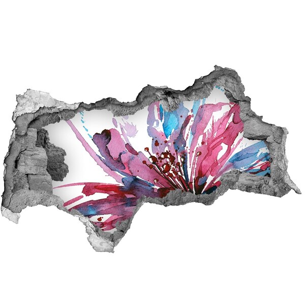 Fototapet 3D gaură în perete O floare într-un zid ruinat