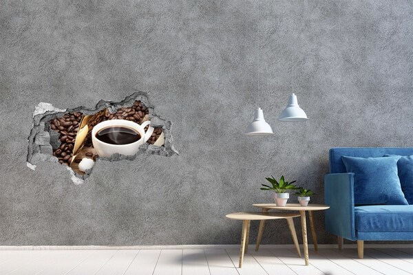 Autocolant un zid spart cu priveliște Cafea în inima naturii