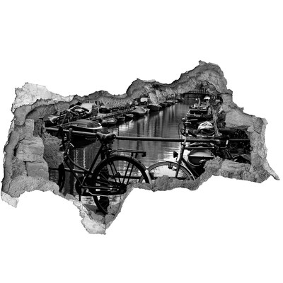 Autocolant gaură 3D Canalul pentru biciclete