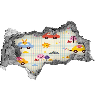 Autocolant un zid spart cu priveliște O lume a copiilor plină de bucurie