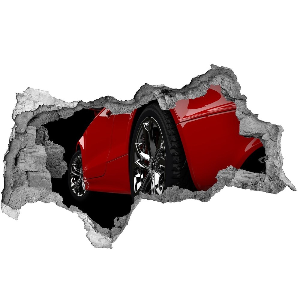 Autocolant autoadeziv gaură mașină roșie